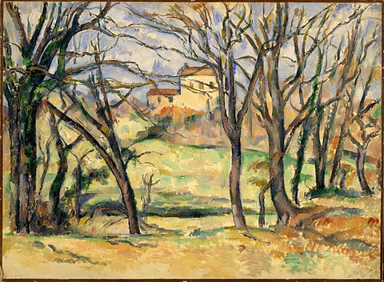 Картина Деревья и дома возле Жа де Буфан - Сезанн Поль 