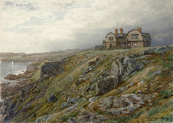 Картина Дом на скале у моря - Ричардс Уильям Трост 