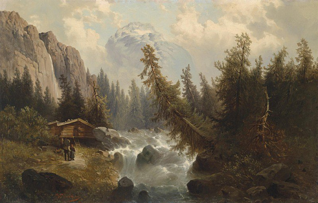 Картина Гірський потік - Тома Йозеф 