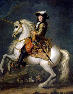 Картина Людовик XIV на коне - Мужские старинные 