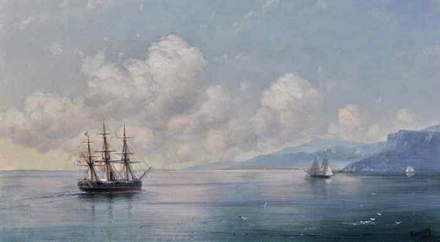 Картина Корабль близ крымского побережья - Айвазовский Иван 