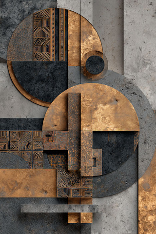 Композиция с черными кругами 4