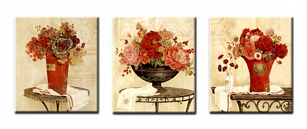 Цветы в вазе 7. Триптих