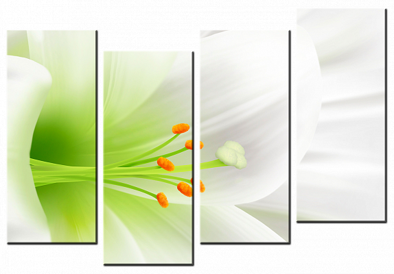 Картина Белая Лилия - Из четырех частей 