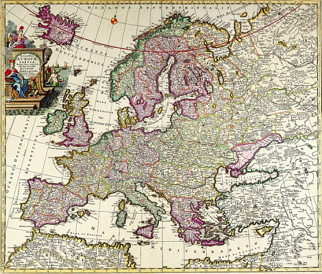 Картина Карта Европы 2 - Карты на стену 