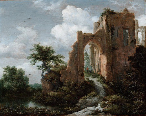 Картина Рейсдал Якоб ван - Вход в замок Бредероде - Рейсдал Якоб ван 