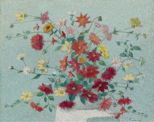 Картина Ашиль Ложе - Ваза з квітами. - Ложе Ашіль 