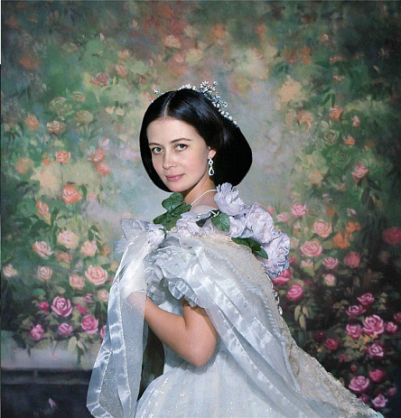 Девушка в цветах