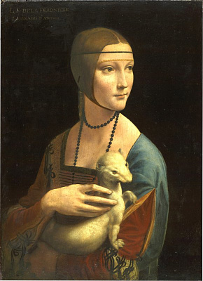 Картина Дама з горностаєм - Да Вінчі Леонардо 
