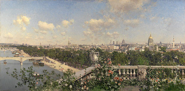 Картина Вид на Париж з Трокадеро - Ріко Ортега Мартін 