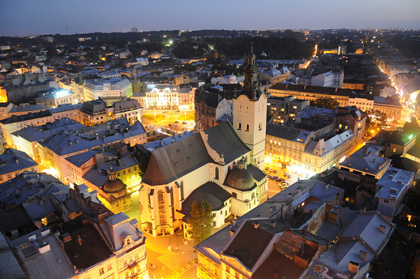 Картина Вечерний город, Львов - Город 