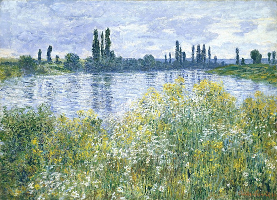 Картина Цветы на берегах Сены близ Ветёй  - Моне Клод 