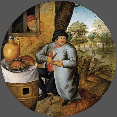 Картина Фламандские пословицы 16 - Брейгель Питер Младший 