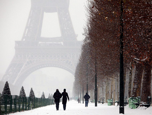 Картина Париж в снегу 2 - Город 