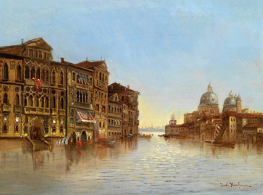 Картина Венецианский пейзаж. Санта Мария - Кауфман Карл 