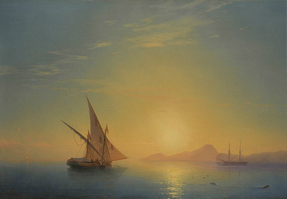 Картина Захід сонця над Іск'я - Айвазовський Іван 