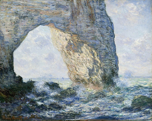 Картина Маннпорт, арка в скале, запад Этрета - Моне Клод 