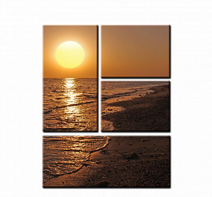 Картина Морской закат - Из четырех частей 