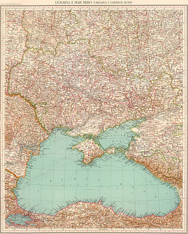 Карта України та Чорного моря