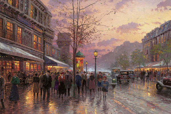Картина Бульварные огоньки Парижа - Кинкейд Томас 