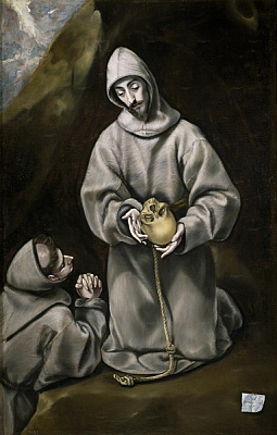Картина Св.Франциськ та брат Лео розмірковують про смерть - Ель Греко 