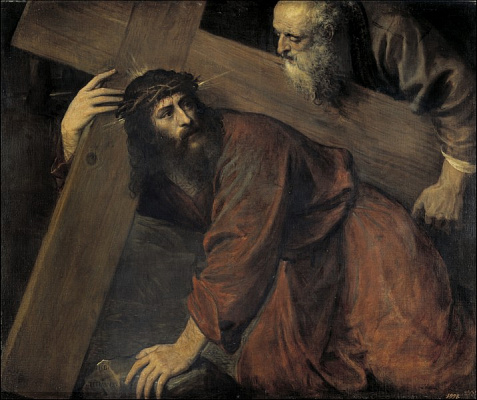 Картина Христос и Симон Киринейский 2 - Вечеллио Тициан 