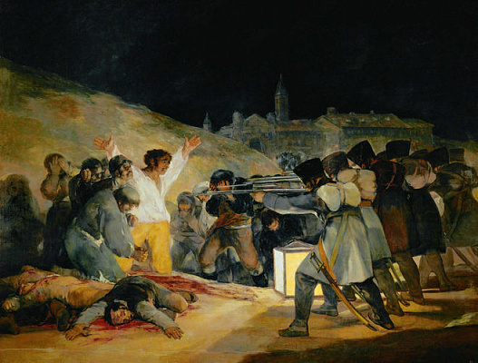 Картина Расстрел повстанцев в ночь со 2 на 3 мая 1808 на холме - Гойя Франсиско 