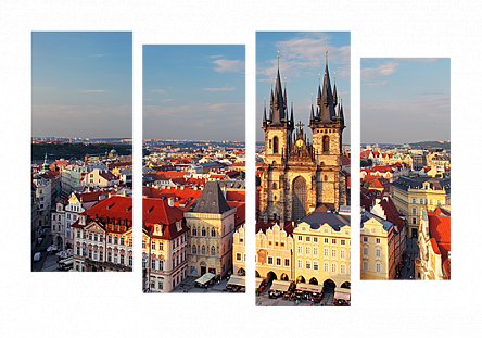 Вид на Прагу с высоты