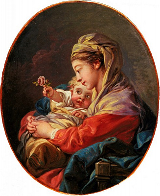 Картина Мадонна з немовлям 5 - Буше Франсуа 