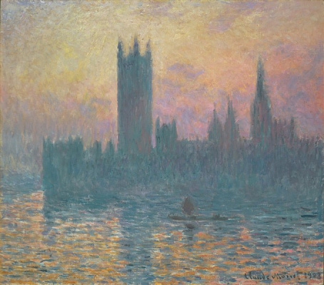 Картина Здание Парламента, закат - Моне Клод 