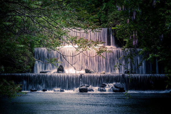 Картина Каскадный водопад - Природа 