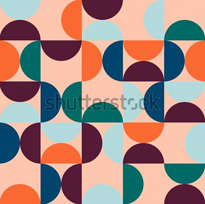 Картина Цветные полукруги - Абстракции 