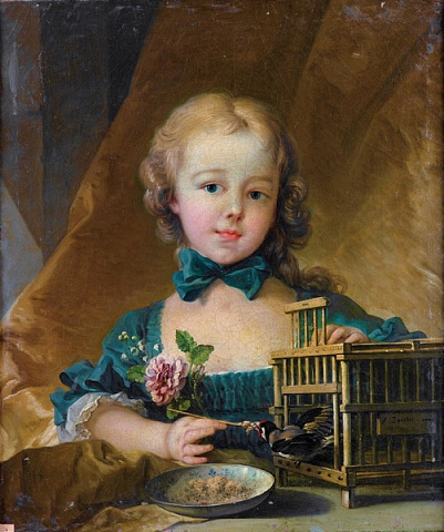 Портрет Олександрини Ленорман д'Етіоль, граючи з щіпкою