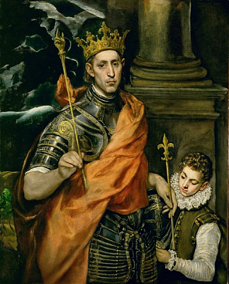 Картина Св.Людовик, король Франции и паж - Эль Греко 