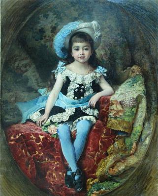Картина Юна мадемуазель - Дитячі старовинні 