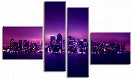 Город в фиолетовом цвете