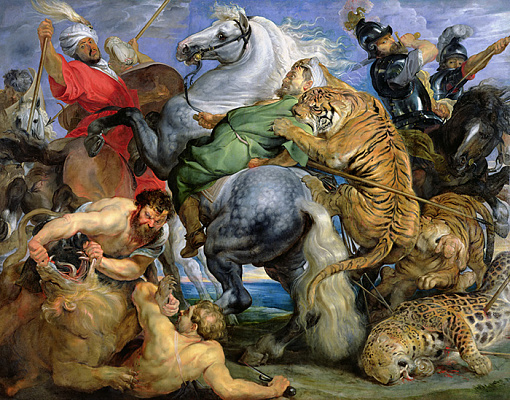 Картина Охота на тигров - Рубенс Питер Пауль 