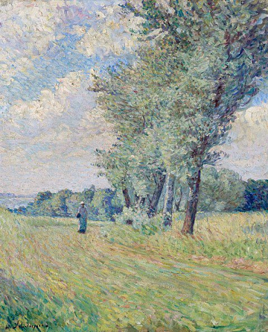 Молода жінка в сільській місцевості