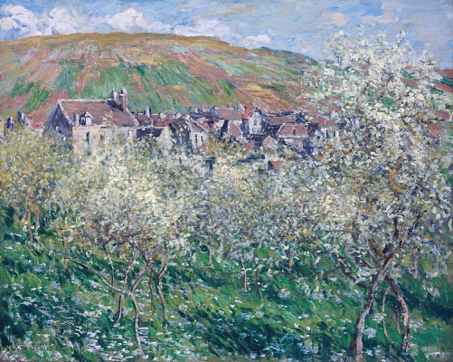 Картина Цветущие яблони в Витёе - Моне Клод 