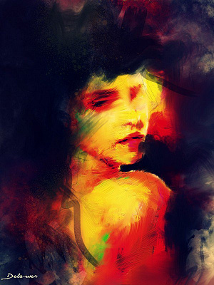 Картина Лицо в солнечных лучах - Делавер Омар 