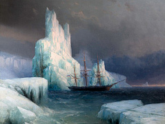 Ледяные горы в Антарктике