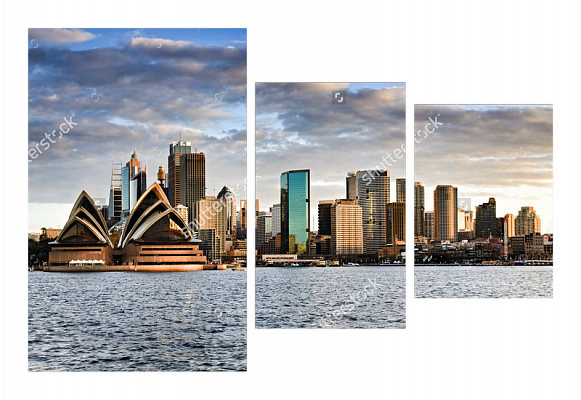 Картина Панорама Сиднея - Из трех частей 