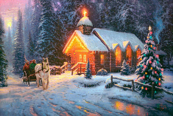 Картина Рождественская часовня - Кинкейд Томас 
