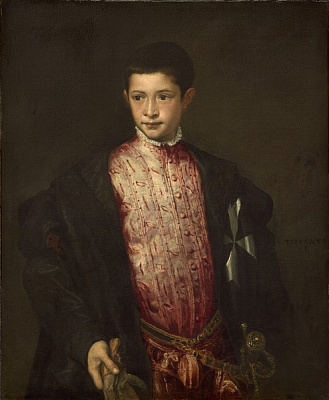 Картина Портрет Рануччіо Фарнезе - Вечелліо Тіціан 
