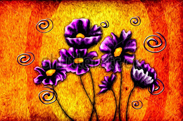 Картина Абстрактные цветы 7 - Кулик Рафал  