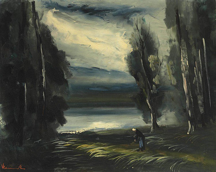 Пейзаж с силуэтом