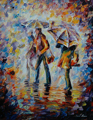 Картина Нічний дощ - Афремов Леонід 