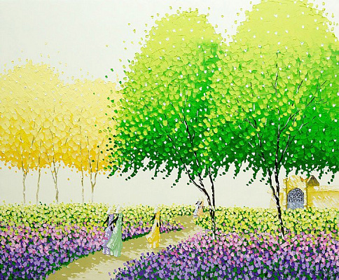 Картина Дорога у квітах - Фен Чу Тран 