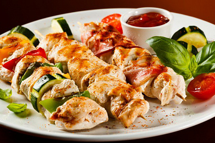 Мясо на тарелке