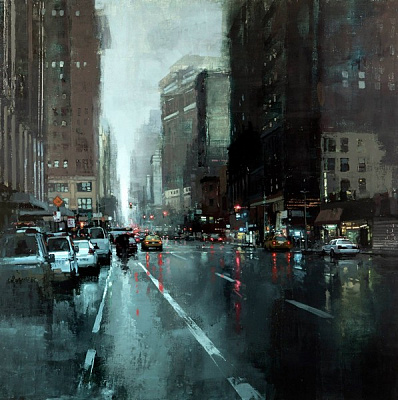 Картина Дождь в Нью-Йорке - Манн Джереми 